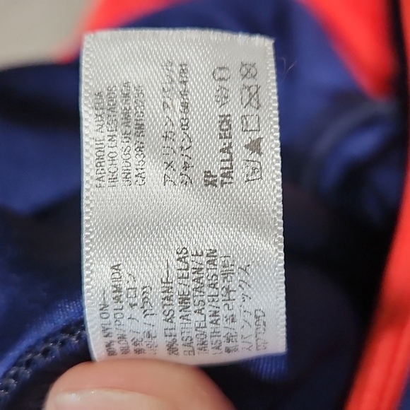 EUC American Apparel Red/Blue One Piece - Picture 5 of 5